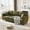 Olive Green, variant on 85 Inches 3-Seater Sofa Couch with 2 Throw Pillows, Faux Leather Couch with Wide Armrests, Wood Legs, Deep Seats, Back Cushion, Sturdy Support Feet, Sofa Couches for Living Room, Office, Brown