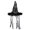 B, variant on Halloween Spider Web Veil Witch Hat Women Black Tulle Wizard Hat Orange Spider Decor Cosplay Costume Headwear