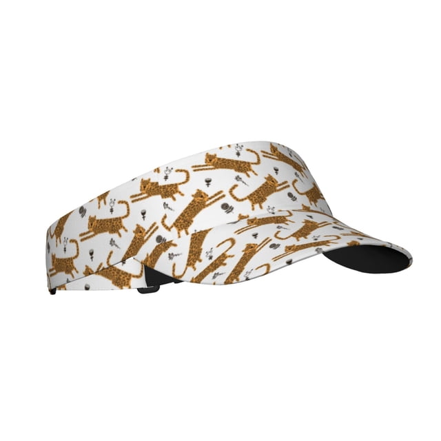 Balery Leopard Print Gorra deportiva con visera ajustable para mujer y hombre (talla única)