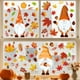 thumbnail image 4 of Pegatinas para ventana de Acción de Gracias | Pack de 6 pegatinas decorativas de hojas de arce y pavo | Adhesivo estático de PVC para puertas y ventanas de vidrio | Decoración navideña reutilizable, 4 of 6