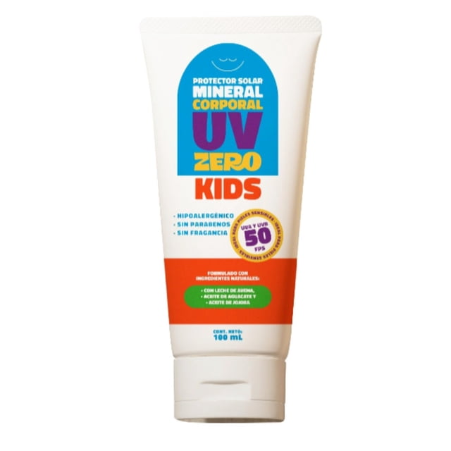 UV ZERO x NaturalDry - Bloqueador Solar Mineral en Crema para Niños | FPS 50 | Protección UVA/UVB | Hipoalergénico y Libre de Fragancias | Dermatológicament