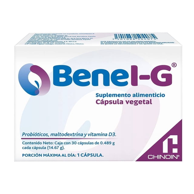 Suplemento alimenticio Benei-g Probióticos, maltodextrina, vitamina D3 30 tabletas 0.489 g c/u