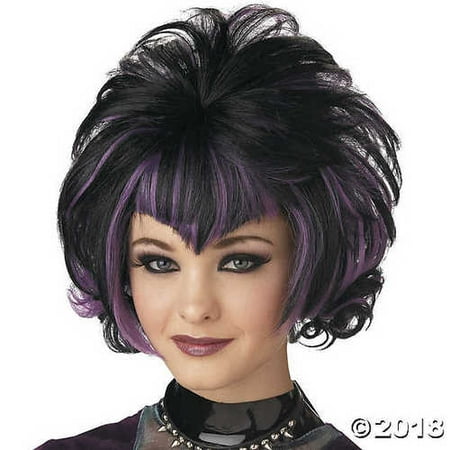 Goth Flip Black & Purple Wig