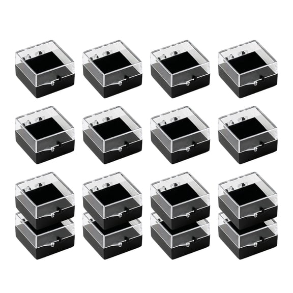MOMOJIA 16pc Reusable Plastic Jewelry Box Set Clear Multiple Compartment Storage Solution for Home Retail Accessories