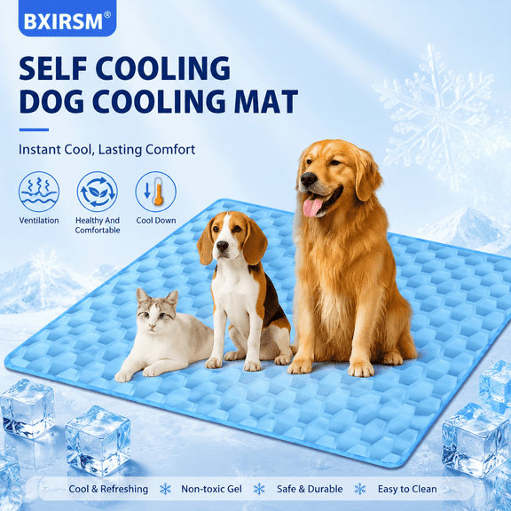 Clearance! Self Cooling Dog Cooling Mat Ice Silk Pet Cooling Mat for Dogs&Cats Breathable Washable Cooling Pad for Dogs Hot Summer S