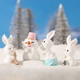 thumbnail image 3 of Gwong hogar 1 pcs figurine de conejo exquisito diseño de nieve resina decoración de micro paisaje en miniatura para niños Gwong 21096134, 3 of 7