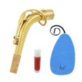 thumbnail image 1 of Brass Alto Saxophone Sax Neck with Clean Cloth Cork Grease Instrument Accessory, 1 of 4