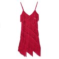 thumbnail image 4 of Raenseen Women's Sequins Tassel Dance Costume Samba Rumba Tango Dance Dress 1920s Flapper Cocktail Red One_Size, 4 of 8