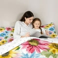 thumbnail image 4 of Homewish Vibrant Rustic Sunflower Bedding Comforter Set 7pcs, Farmhouse Floral King Bedding Sets, Vintage Oil Printing Reversible Bed Sheets, Super Cozy Room Decor, 4 of 7
