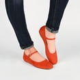 thumbnail image 5 of Journee Womens Carrie Wide Width Buckle Square Toe Mary Jane Dress Flats, Widths Available, 5 of 9