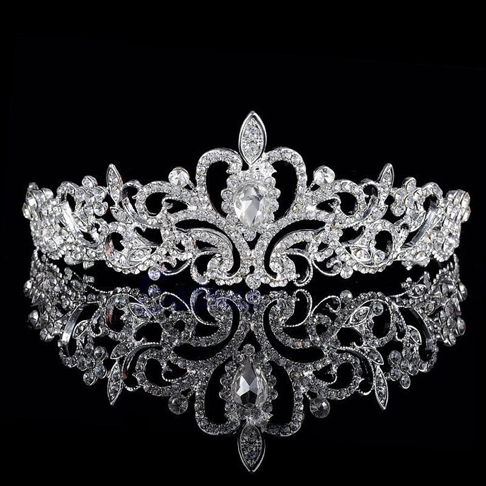 Wedding Bridal Crystal Rhinestone Hair Crown Headband Headwear;Wedding Bridal Crystal Rhinestone Hair Crown Headband Headwear - image 1 of 8