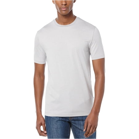 Perry Ellis Mens Feeder Stripe Graphic T-Shirt, Grey, Medium