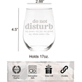thumbnail image 5 of C&M Personal Gifts 17 Do Not Disturb My Peace My Joy My Grind My Whole Entire Vibe Stemless Wine Glass, 5 of 5