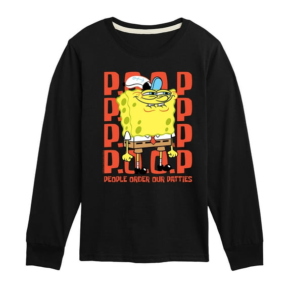 SpongeBob SquarePants - People Order Our Patties - Toddler & Youth Long Sleeve Graphic T-Shirt