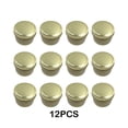 thumbnail image 3 of Toystoory 12x latas de metal redondas compactas y prácticas para aplicaciones de bricolaje tarros de almacenamiento de conservas vacíos Almacenamiento y organización del hogar oro, 3 of 6