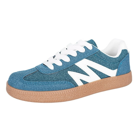 Women's Fashion Sneakers Casual Tennis Shoes with Classic Retro Gum Sole Walking Trendy Footwear