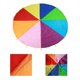 thumbnail image 1 of Kids Parachute Giant Multicolored Kid's Play Parachute Canopy con 16 Asas Juegos para Interiores y Exteriores y Juguetes para Hacer Ejercicio Promueve El Trabajo En Equipo, El Ejercicio Físico(3M) Ecomeon no, 1 of 5