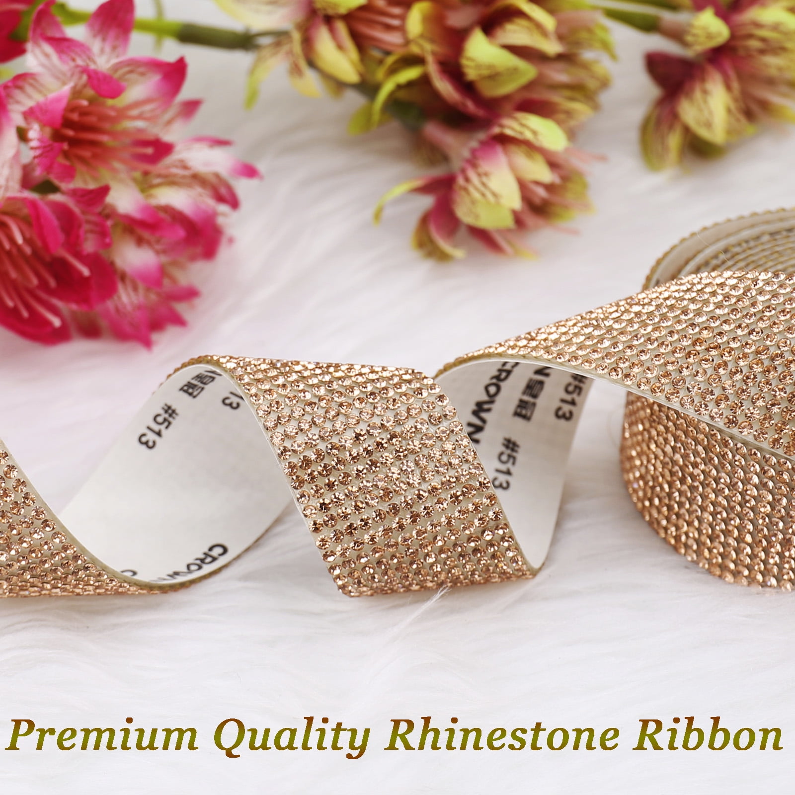 8 Rolls Rhinestone Ribbons Cludoo Self Adhesive Rhinestones for