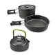 thumbnail image 3 of Utensilios de cocina al aire libre Camping Cocinar Pot Kit de utensilios de cocina Kit Portátil plegable Mango aislado Pan Mochilero Hervidor de agua Negro 3 piezas sidaley OD003503-02B, 3 of 7