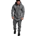 thumbnail image 1 of LAICAIW Combinaison à Capuche pour Hommes, Pyjama une Pièce à Fermeture Éclair, Combinaison de Jogging, 1 of 6