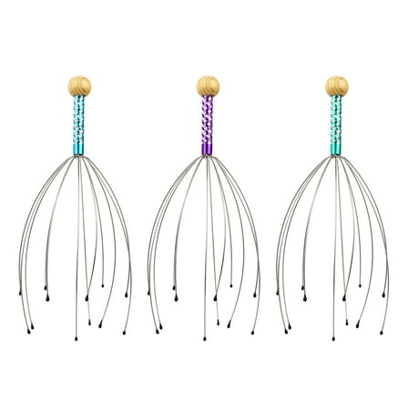 3pcs Scalp Massager, TSV Handheld Head Massage Tingler, Head Scalp Scratcher for Deep Relaxation, Random Colors
