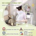 thumbnail image 3 of Qaba Kids Makeup Vanity Set with Stool, Mirror, Drawer, Storage Boxes, White, 3 of 7