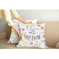 thumbnail image 2 of Ambesonne Saying Throw Pillow Cover 2 Pack, Loving My Sunshine Slogan, 16", Multicolor, 2 of 5