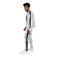 thumbnail image 3 of G-Style USA Men's Accented Bandana Paisley Tracksuit Set ST804 - White - Large, 3 of 5