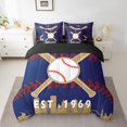 thumbnail image 2 of Erosebridal 7 Pcs Comforter Set Twin Size,Baseball Bed in a Bag with Flat Sheet and Fitted Sheet and Adults,Sports Bedding Set with Pillowcase and Sham(Milwaukee), 2 of 5