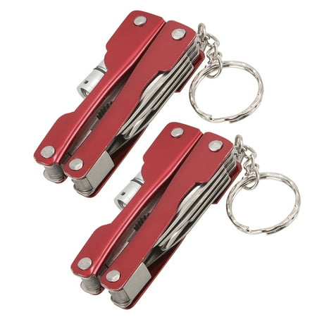 FUTUREORYY Red Stainless Steel Multi-Tool Camping Pliers Set 2 Pieces Outdoor Hand Tools
