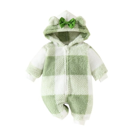 

Boys Girls Long Sleeve Plaid Hooded Romper Jumpsuit Baby Girl Patriotic Clothes Toddler Girl Cute Baby Girl Summer Outfits Easter Outfits for Baby Girl Baby Girl Outfits Fall Baby Girl Romper Fall 3