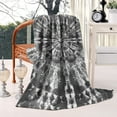 thumbnail image 2 of Black Tie Dye Pattern Blanket,Comfortable Soft Flannel Throw Blanket,All Season,Warm Lightweight Blankets for Sofa Bed Couch Living Room Chair,60"x80", 2 of 4