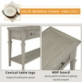 thumbnail image 4 of MODERNLUXE Table Console Rétro de 50 Pouces, Table de Sofa, Table d'Entrée avec 3 Tiroirs et Tablette Inférieure Ouverte pour Entrée, Couloir et Salon, Gris, 4 of 7