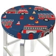 thumbnail image 3 of Bingfone12 Inch Padded Round Bar Stool Cover Cushion With Elastic Fabric Round Chair Seat - Fire Truck 1, 3 of 7