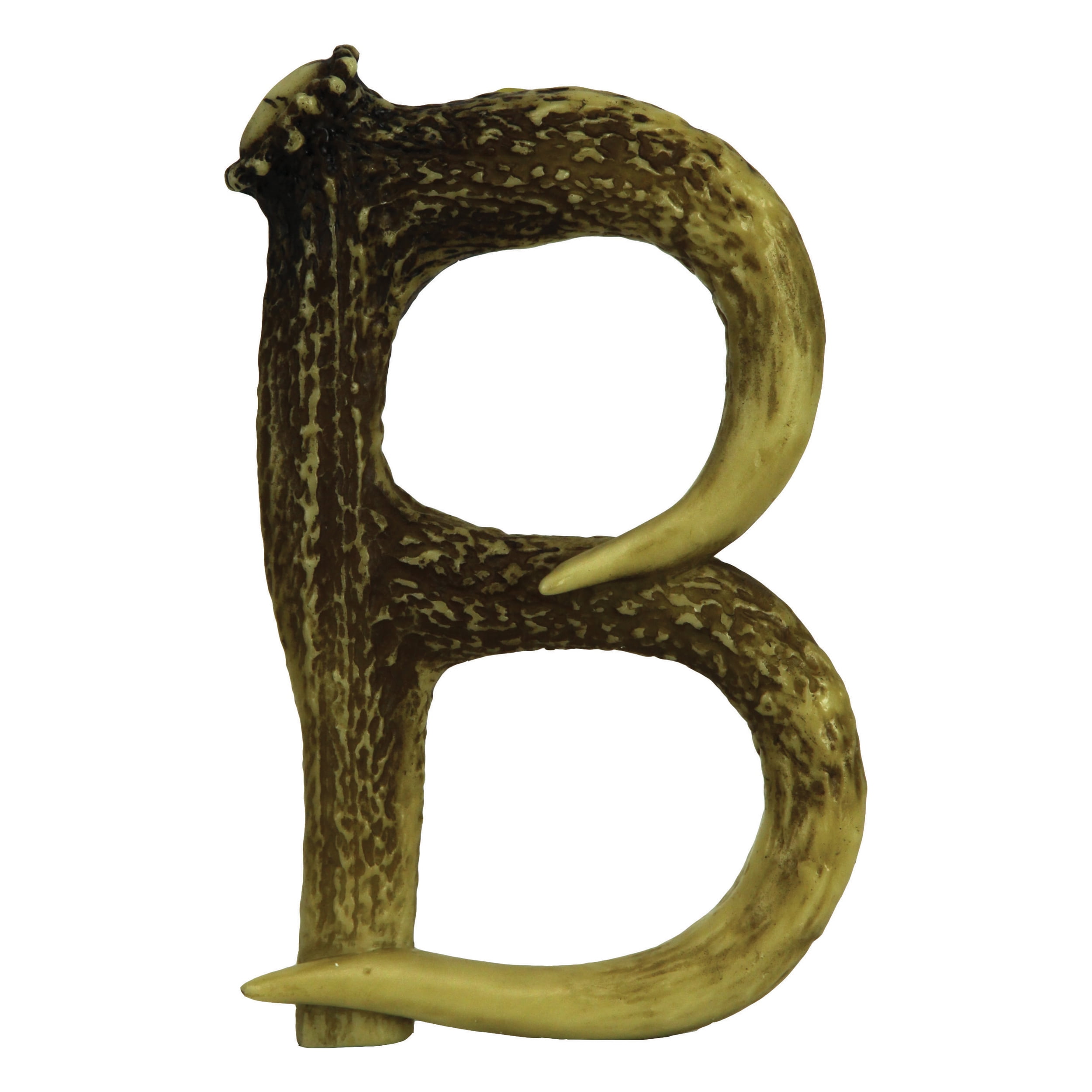Rivers Edge Products Faux Deer Antler Letters Wall Decor, 8Inch Resin