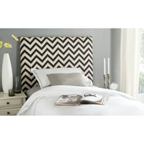 Safavieh Ziggy Chevron Stripes Upholstered Headboard, Twin, Black/White Zig Zag