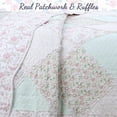 thumbnail image 6 of Cozy Line Rosa Floral Patchwork Reversible Cotton Quilt Bedding Set Twin 2 Piece, 6 of 8