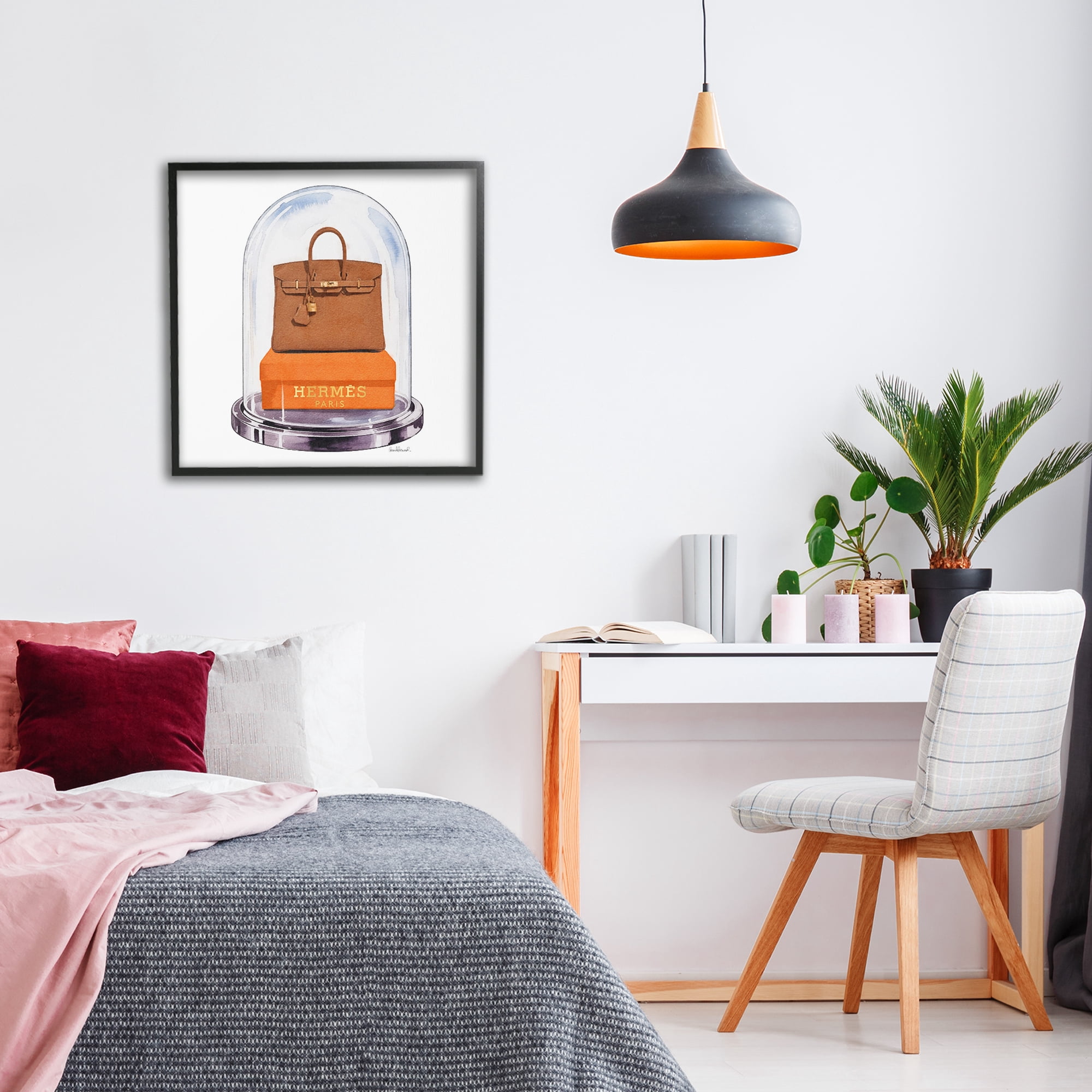 Stupell Industries Luxury Handbag Dome Black Framed Giclee Art, design by Amanda Greenwood