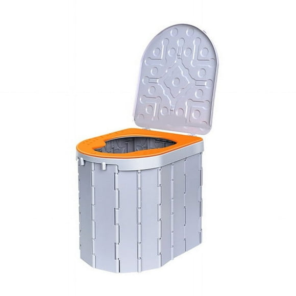 A Portable Folding Toilet With Lid For Camping Car Travel Outdoor Mobile Toilet With Sealed Lid For Odor Prevention Easy To Clean And Carry 11.81X12.99X11.02 Inches