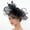 black, variant on 1 PCS Elegant Mesh Fascinator Hat with Bow & Feather Accents, Ideal for Weddings, Bridal Events and Formal Occasions