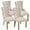 4 Beige Chairs with Gold Leg, variant on Sumdeal Mid-Century Modern Dining Chairs with Lion Head Pull Ring - High-End Tufted Velvet Upholstered Accent Chairs with Golden Legs & Nailhead Trim,Blue,Set of 2