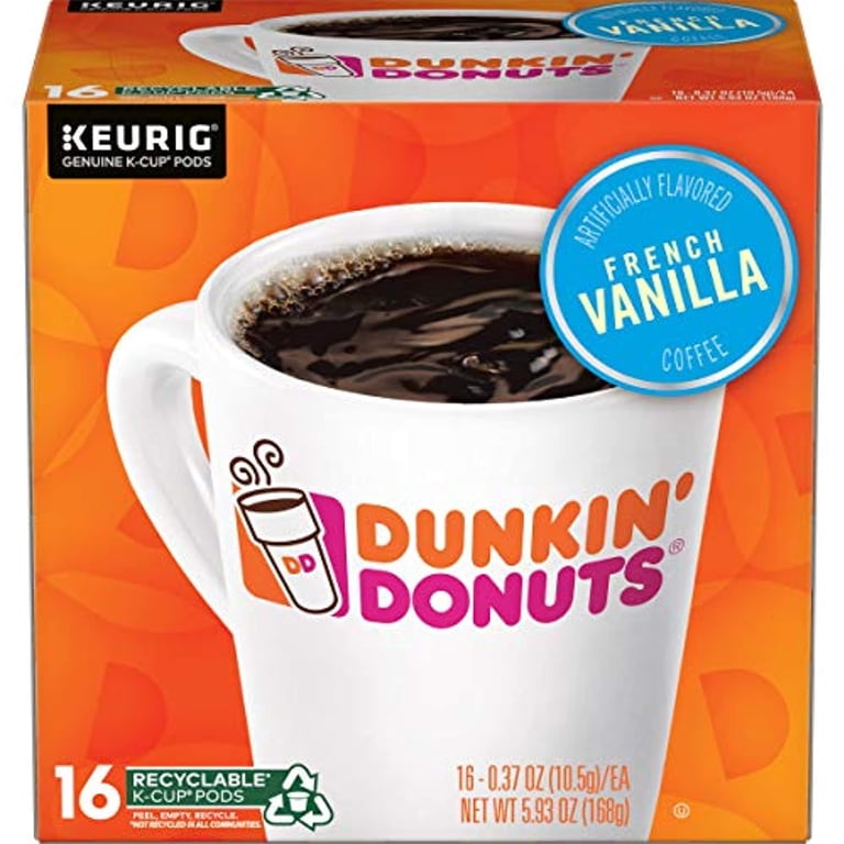 Dunkin Donuts Coffee, French Vanilla Flavored Coffee, K Cup Pods For Keurig  Coffee Makers, 64 Count