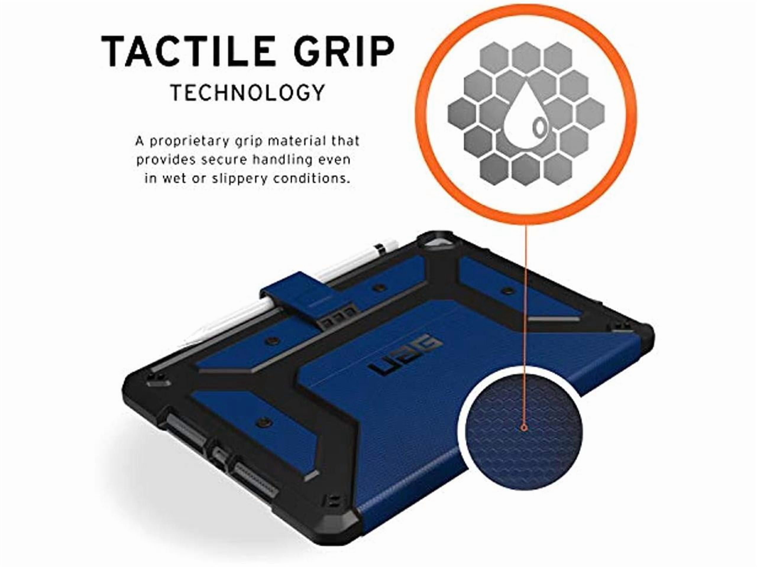 UAG iPad 10.2 Case Blue Cobalt, 9th Generation 2021, 8th Gen 2020, Rugged Heavy Duty Protective Durable Folio Cover & Kick Stand, w/ Pencil Holder, Metropolis Series