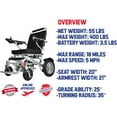 thumbnail image 2 of LEON Foldable Lightweight Motorized Premium Electric Wheelchair 400lbs Max Load -500W- 18Miles, 2 of 10