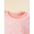 thumbnail image 4 of Toddler Girls Valentine's Day Long Sleeve Letter Prints Triangle Romper Bodysuits, 4 of 8