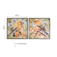 thumbnail image 3 of Framed Hand Painted Canvas Wall Art Spring Canary - Set of 2, 3 of 3