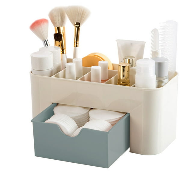 Qualitygoods Cosmetic Storage PP Plastic Makeup Tool Box Jewelry Brush  Organizer Case Table Storage Supplies 