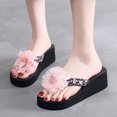 thumbnail image 5 of Hiking Sandals Women Women Shoes Wedge Flip Flops Flower Flip Flops Women's Wedge Outer Wear Thick Sole Seaside Beach Pink 37, 5 of 6