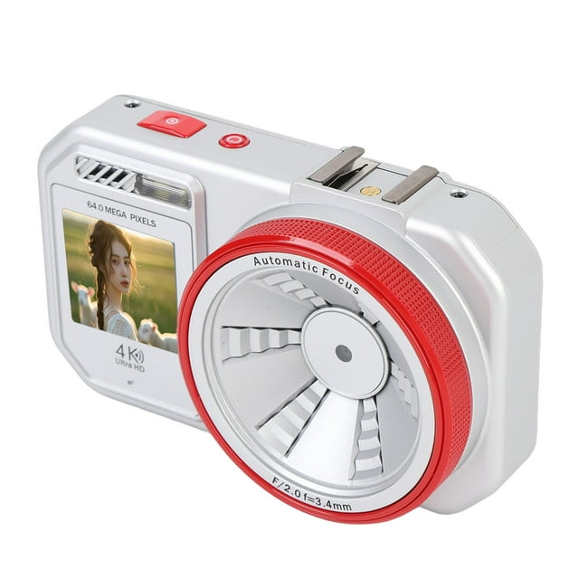Cámara Digital Para Fotografía Con Pantalla De 2.8 ", Cámara De Vlogging De 64MP Para YouTube, Cámara Compacta HD Para Viajes Escolares, Zoom Digital De 18x