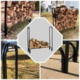 Rusty Metal Log Rack Ashman Heavy Duty Steel Log Rack – Rust-Resistant Firewood Storage for ...